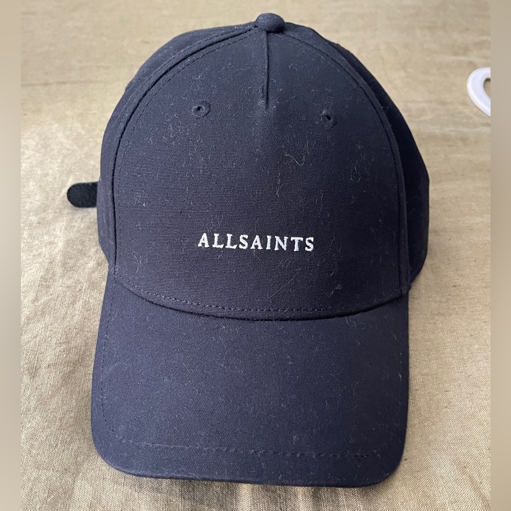 AllSaints Logo Black Baseball Cap